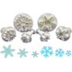 thumbnail image 1 of Cortador de galletas CHAO con sello 6 piezas copos de nieve blanco, 1 of 4
