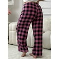 thumbnail image 4 of LANBAOSI Women's Pajama Pants Plus Size Comfy Fleece Plaid PJ Pants for Sleep Size 3XL, 4 of 8