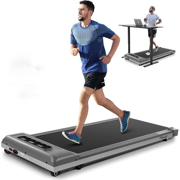 Walking Pad Treadmill - 3.0HP Quiet Under Desk Treadmill with Wide Running Belt, Portable Walking Treadmills for Home/Office Small, LED Display for Walking, Jogging, Running