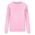 thumbnail image 5 of Horkkom Sweatshirt for Women Solid Color Long Sleeve Crewneck Sweatshirts Casual Pullover Sweatshirts with Zipper M, 5 of 5