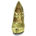 thumbnail image 4 of 421-JANE-G, 4 inch Double Strap Glitter Mary Jane Shoes, 4 of 6