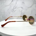 thumbnail image 4 of MIU MIU Sunglasses Metal Gold 54mm Oval Metal Italy Authentic Women Brown Lens, 4 of 6