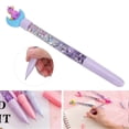 thumbnail image 4 of Black Gel Pen Liquid Paillette Handle Cartoon Cap Painting Writing Stationery Soft RubberPurple Pen Holder 26-27s, 4 of 5