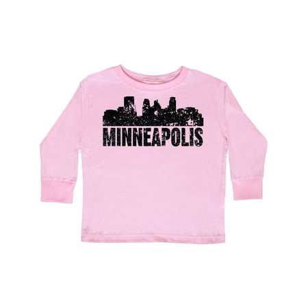 

Inktastic Minneapolis Skyline Grunge Gift Toddler Boy or Toddler Girl Long Sleeve T-Shirt