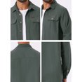 thumbnail image 7 of DARING DIVA Men's Casual Workwear Long Sleeve Button Down Hiking Shirts S Gray, 7 of 7