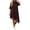 Brown, variant on Women's Trendy Loose Fit T-Shirt Dress with Short Sleeves and a Unique Lace Trim Asymmetrical Hemline Perfect for Fashionable Lounging and Daily Wear
