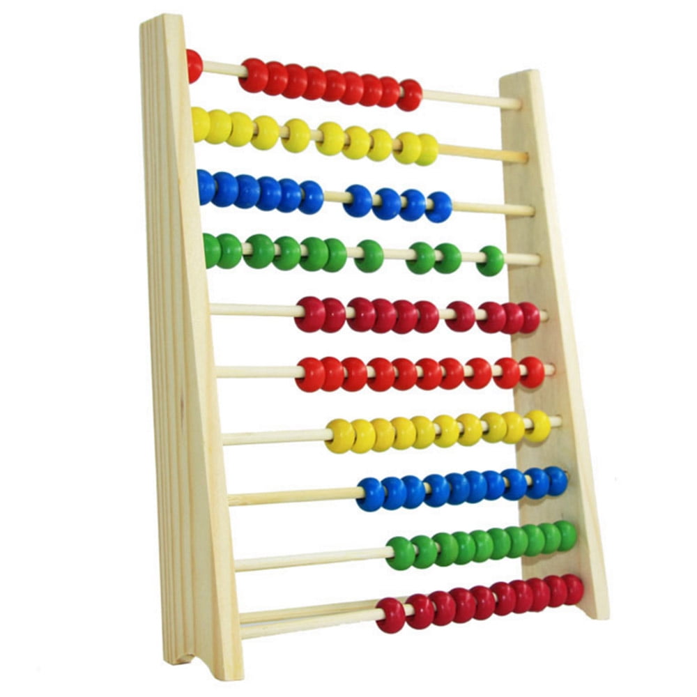 Baby Children's Wooden Early Learning Math Toy Small Abacus Toy Gift L 