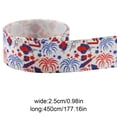 thumbnail image 3 of JZCHUNTOY 1 Pack American Flag Swallowtail Ribbon, 14.75 FT, Double Sided Patriotic Satin Ribbon, Fade Resistant DIY Craft Bow Ribbon for Independence Day Gift Wrapping Party Decor, 3 of 6