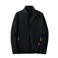 thumbnail image 4 of Vedolay Men's and Big Men's 2023 Long Sleeve Bomber Jacket Coat with Pocket Clothes Black,XL, 4 of 4