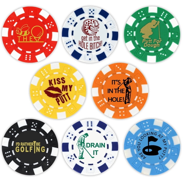 Marcador de pelotas de golf Poker Chip Collection DA VINCI, 11,5 g (8)