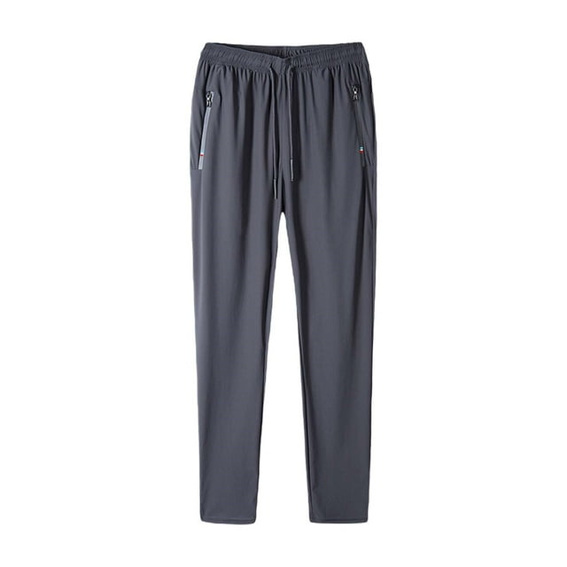 Ediodpoh Pantalon de Jogging Léger pour Hommes et Femmes, Pantalon de Course et de Randonnée à Séchage Rapide, Pantalon d'Entraînement de Piste avec Poches à Glissière, Pantalon pour Hommes Gris XXXXXXL