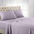 thumbnail image 4 of Royal Tradition Solid 600 Thread Count, 100-Percent Cotton California King Bed Sheets Set (Lilac) Breathable, Deep Pocket, 4 Piece Sheet Set, 4 of 4