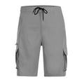 thumbnail image 4 of Stamzod Cargo Shorts for Men Fashion Solid Color Elastic Waist Workout Shorts Men Summer Casual Oversized Athletic Short with Multi-Pocket Gray XXXL, 4 of 7