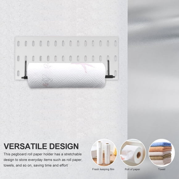 SWETRACE Soporte De Papel Toalla Metálico Para Panel Perforado Color Negro Ideal Para Y Taller