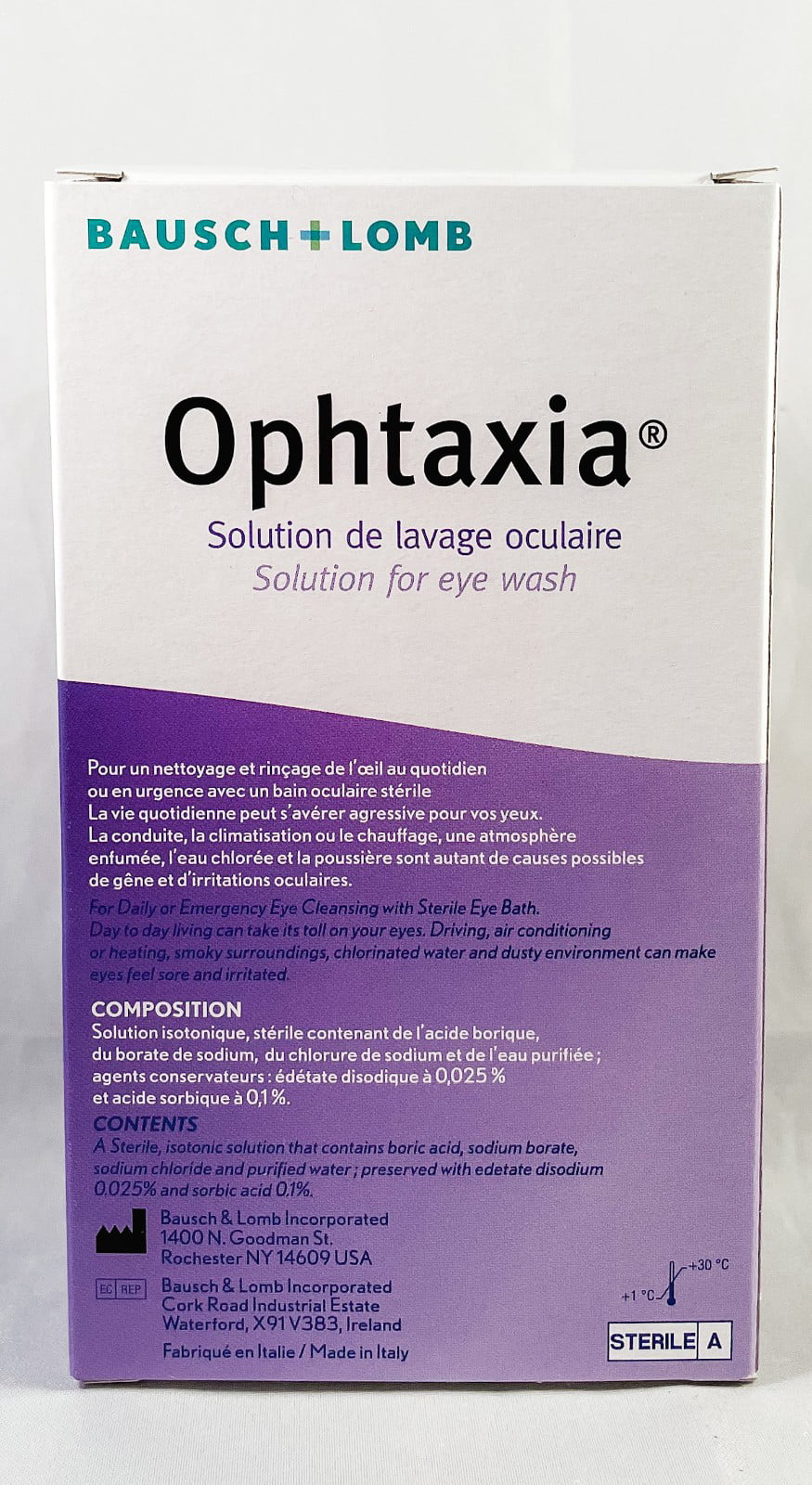 Acheter Bausch & Lomb Ophtaxia solution de lavage oculaire Flapulles 10x5ml  ? Maintenant pour € 8.6 chez Viata