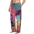 thumbnail image 5 of Cauagu Pink Cow In Sunflower Field Mens Pajama Pants Sleep & Lounge Pants,PJ Bottoms with Pockets-, 5 of 7