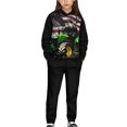 thumbnail image 2 of Uorisanigo Girls Boys Clothes Long Sleeve Hooded Pullover Oversized Tractor American Flag Hoodie Sweatshirt + Cargo Jogger Pants with Pockets 2pcs Fall Winter Outfit Set, 2 of 7