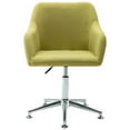 thumbnail image 2 of vidaXL Swivel Dining Chairs 4 pcs Green Fabric, 2 of 5