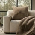 thumbnail image 2 of EVERGRACE Luxury Soft Faux Chinchilla Fur Throw Pillow Cover 1 Piece, Decorative Plush Fluffy Cozy Mink Pillow Case 20"x20" for Couch, Square Cushion Cases for Sofa Bed Living Room, Tawny Mink, 2 of 8
