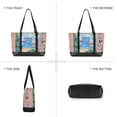 thumbnail image 6 of FORMRS Canvas Laptop Tote Bag for Women with 15.6" Computer Compartments Shoulder Handbag, Blue Seaside, 6 of 7