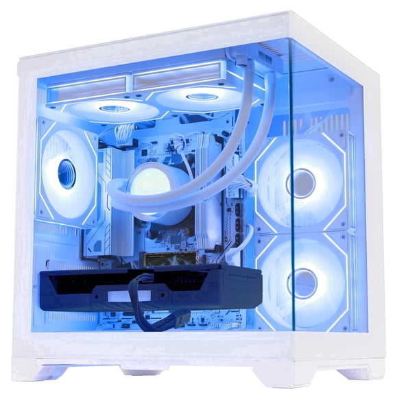 Hoengager RTX 5070 12GB Gaming PC Desktop - AMD Ryzen 5 9600X, 32GB DDR5 RAM, 1TB PCIe SSD, 240 AIO, Software-Controlled ARGB, Windows 11 Prebuilt PC