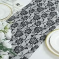 thumbnail image 6 of Efavormart 12"X108" Black Vintage Rose Flower Lace Table Runner, 6 of 10