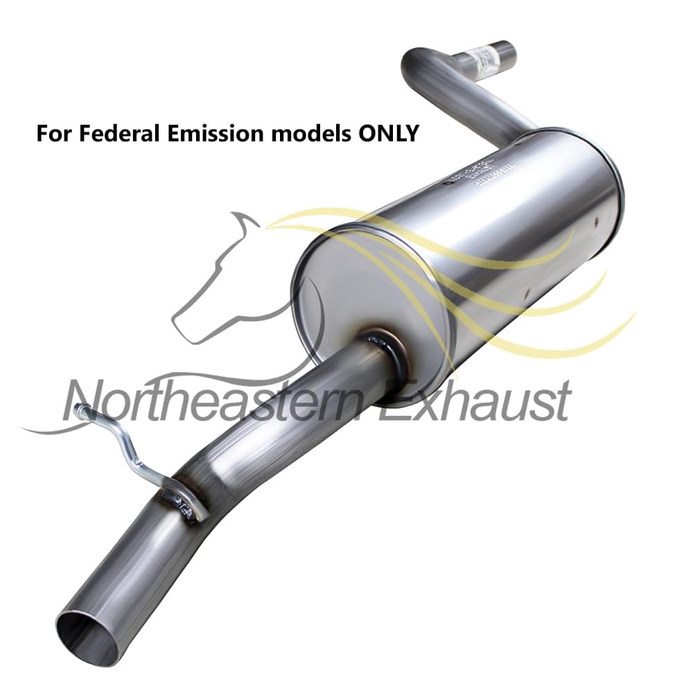 Northeastern Exhaust Resonator, Muffler & Tail Pipe Fits 2004-2009 Mazda 3 2.0L - Direct Fit Federal Emissions Only | Stainless Steel