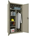 thumbnail image 4 of Lorell Wardrobe Cabinet 18" x 36" x 72" - 2 x Door(s) - Locking Door - Putty - Steel - Recycled, 4 of 4