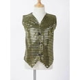 thumbnail image 5 of TSSOE Kids Girls Boys Glittery Sequined Vest Jacket Hip-Hop Street Dance Wear Stage Performance Black&Gold 170, 5 of 7