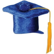 Angle View: Grad Cap Hair Clip-Blue