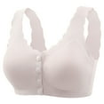 thumbnail image 1 of HBFAGFB Front Button Built-In Bra Womens Fashion Seamless T Shirt Bra Lightweight Underwear Light Purple Size XXXL, 1 of 2