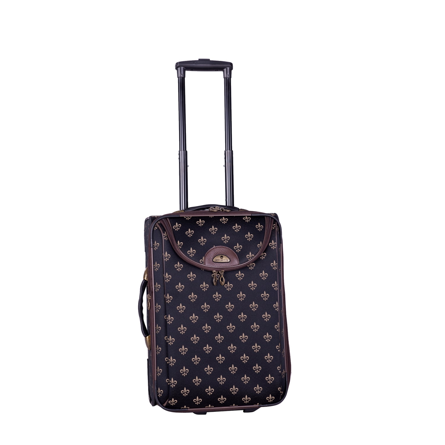 American Flyer, Fleur De Lis 4 Piece Luggage Set, Rolling Uprights