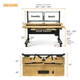 thumbnail image 6 of Versadesk Foundry Electric Standing Desk - Push-Button Height Adjustable, Split-Level Surface, USB Charger, Large Workspace, | Bamboo, ( 60 x 30 ), 6 of 8