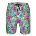 thumbnail image 4 of Yiaed Succulents Print Men's Swim Trunks with Lining Quick Dry Sports Shorts Beach Shorts Boardshorts-X-Large, 4 of 5
