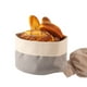 thumbnail image 4 of Cesta de pan Lino | Bolsa de almacenamiento de alimentos reutilizable grande de Ø22,5 cm, crema natural vegana, mantiene fresco el pan casero, multiusos para hierbas, champiñones, verduras | Regalo, 4 of 8