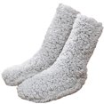 thumbnail image 1 of par de calcetines antideslizantes, calcetines de vellón mullidos y acogedores para el invierno, calcetines de felpa gruesos y cálidos para el suelo, 1 of 8