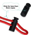 thumbnail image 1 of Unique Bargains 12pcs Spring Cord Locks Plastic End Stoppers Fastener Double Hole Rope Toggle Slider, Black, 1 of 7