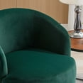 thumbnail image 4 of Accent Armchair, Velvet 360° Swivel Barrel Chair for Living Room - Green, 4 of 8