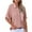 Pink, variant on fatyb Women's Knit Button down Shirts Collared Short Sleeve Casual Tops Loose Summer Blouses with Pockets