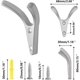 thumbnail image 1 of 6pcs Double Prong Coat Hooks - Wall Mounted Hooks with Minimalist Design, Solid Zinc Alloy, 1 of 3