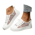 thumbnail image 3 of Women's Platform Shoes Sole Fashion Trendy Casual Sneakers Fashion Floral Embroidered Openwork Mesh Breathable Platform Casual Sneakers For Everyday Comfort, 3 of 9