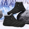 thumbnail image 7 of Xmyrz Mens Snow Boots Slip Resistant Walking Side Zip Up Fleece Cozy Vogue Wide Calf Boots Winter Boots Mens Shoes, 7 of 7