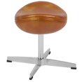 thumbnail image 3 of Gold Leather Ottoman, 3 of 3