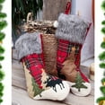 thumbnail image 2 of Con Puños Grandes De Felpa, Calcetines A Cuadros, Bolsa De Regalo Para Árbol De Navidad, Decoración Del Hogar, Feliz Año Nuevo 2021 Monstrate HA040074-02, 2 of 6