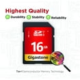 thumbnail image 3 of Gigastone 16GB SD Card UHS-I U1 Class 10 SDHC Memory Card High-Speed Full HD Video Canon Nikon Sony Pentax Kodak Olympus Panasonic Digital Camera, 3 of 3