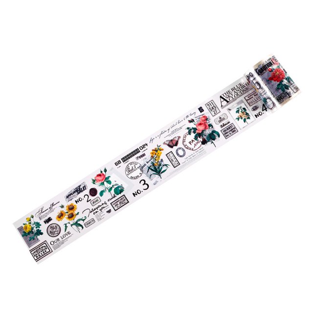 DIY pegatina Linda pegatina manual flor Retro Washi Tape para cuaderno de registro diario Ehuebsd Libre de BPA