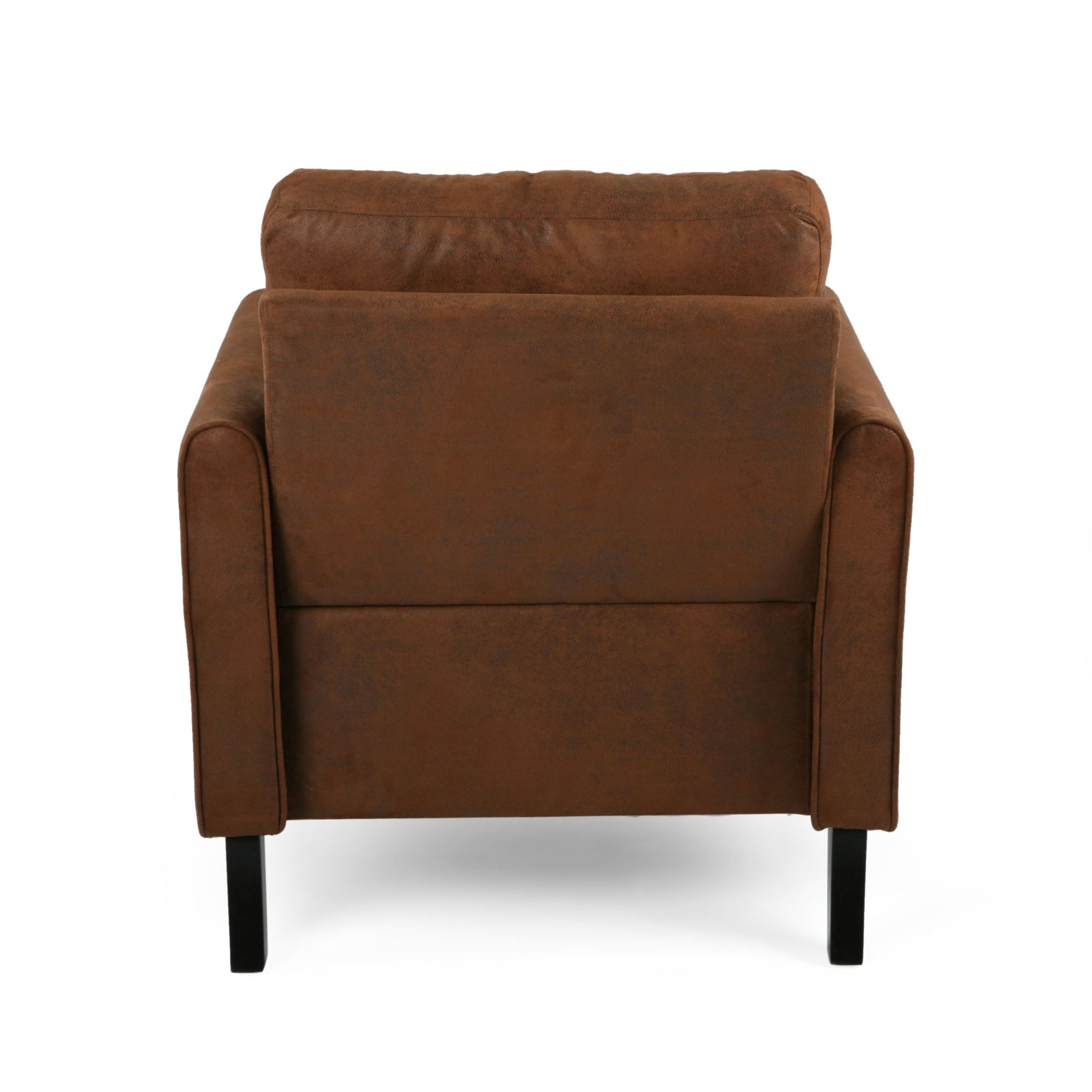 Noble House Cacey Contemporary Solid Club Chair, Brown and Black