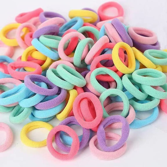 200 Pcs Hair Tie Hair Band for Baby Girls, No Crease Toddler Hair Tie Holder Hair Ropes for Children and Ladies, Sweet Head Wear Head Wrap of Hair Accessory (Spring Color)