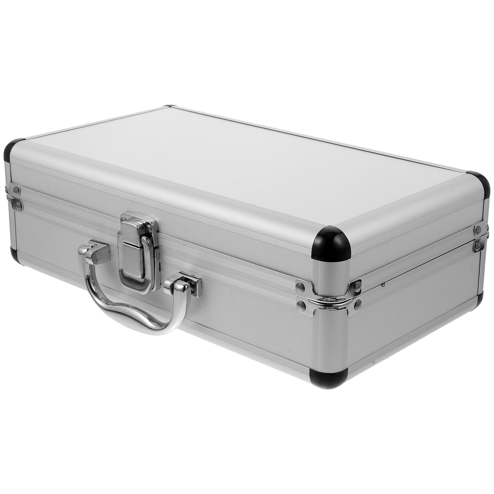 MRLESS 12-Inch Aluminum Locking Briefcase with Foam Interior - Portable Tool and Laptop Case for Men, White
