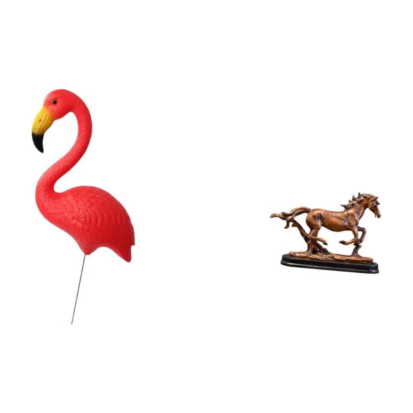 simhoa Bird Statue Figurine Yard Art Ornament Flamingo Garden Stake Sculpture for Spring Holiday Fairy Garden Accessories Horse Artwork Collectible Ornament Statue for Desk Decoration Living